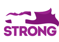 strong against cancer child super hero logo